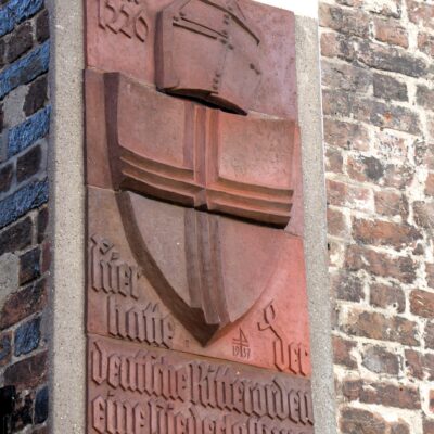 Sign indicating former Site of Teutonic Order Branch