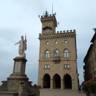 San Marino - Piazza della Libertà with Palazzo Pubblico